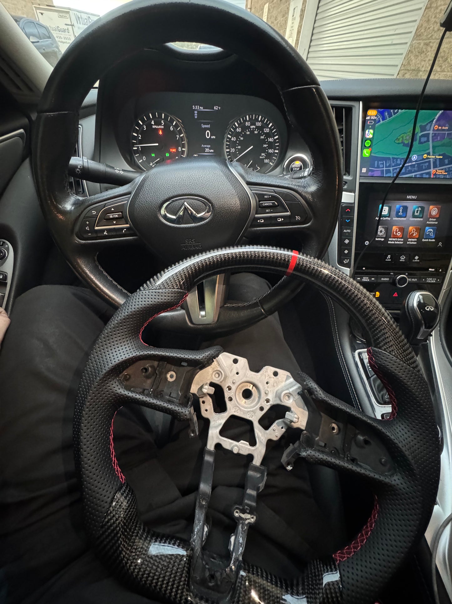 2018+ Q50/60 Carbon Fiber Steering Wheel