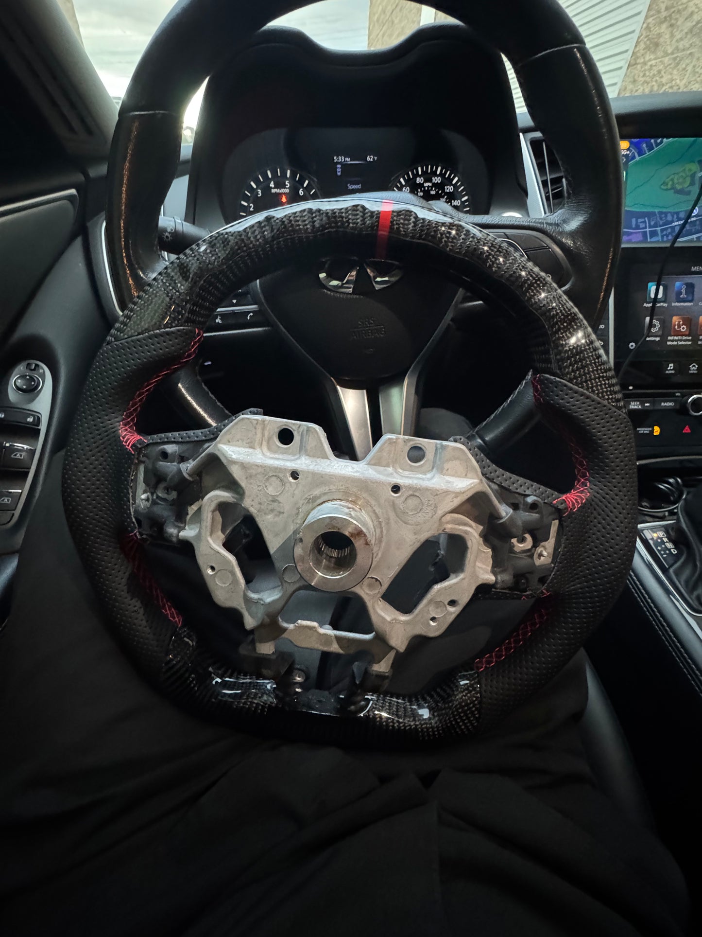 2018+ Q50/60 Carbon Fiber Steering Wheel